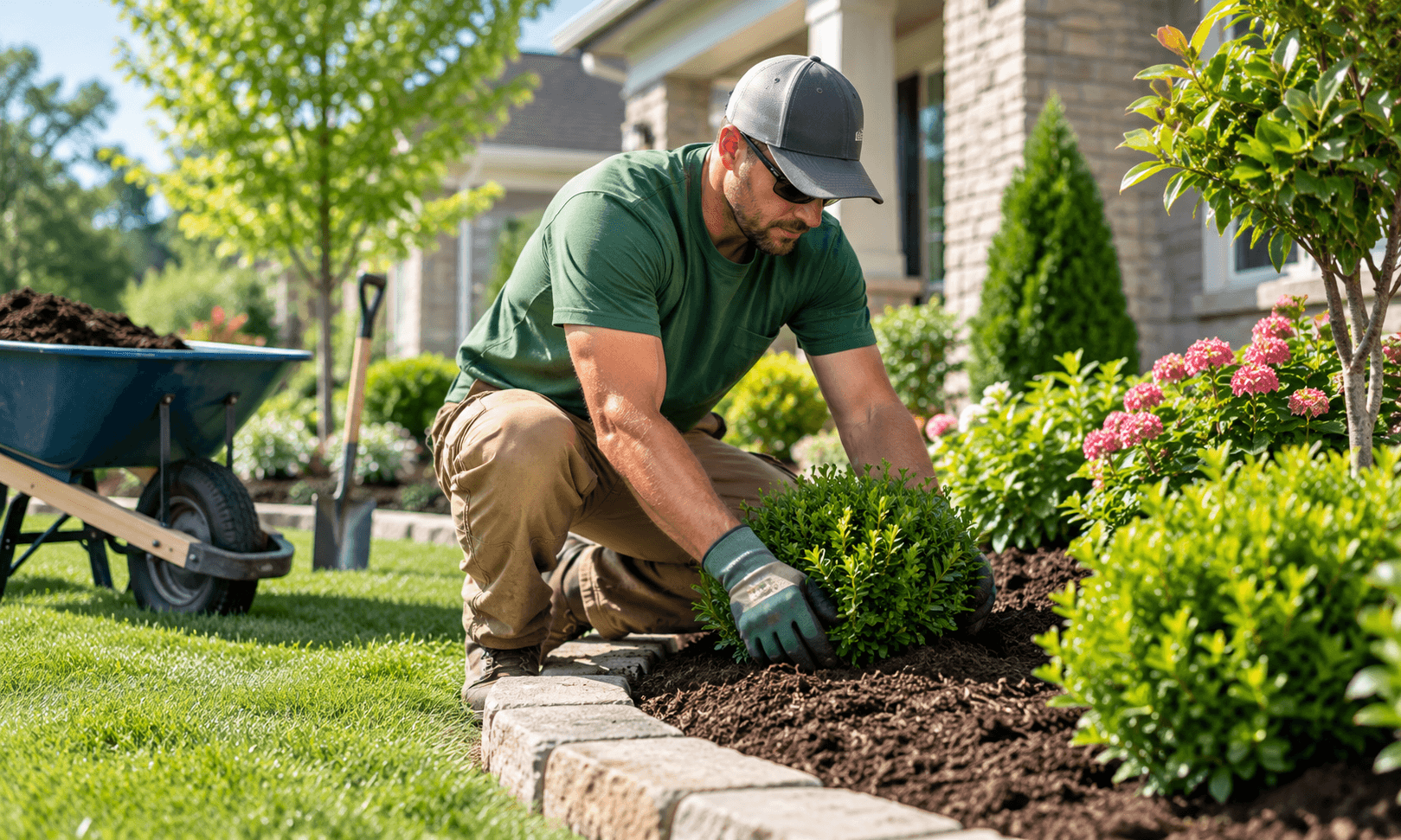 Landscaping service work